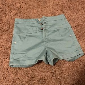 Baby blue jean shorts